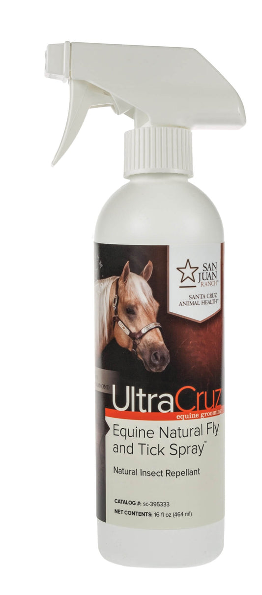 Spray naturel contre les mouches et les tiques pour chevaux - UltraCruz®.