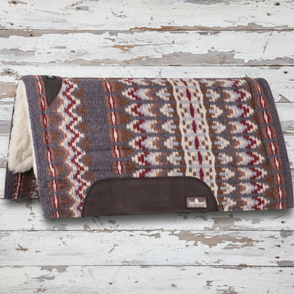 Pad western Classic Equine Sensorflex Wool Top 81 x 86 cm coloris slate russet - tapis western en laine haute qualité pour cheval
