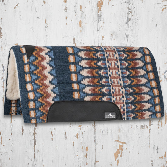 Pad western Classic Equine Sensorflex Wool Top 81 x 86 cm coloris navy buckskin - tapis western en laine haute qualité pour cheval
